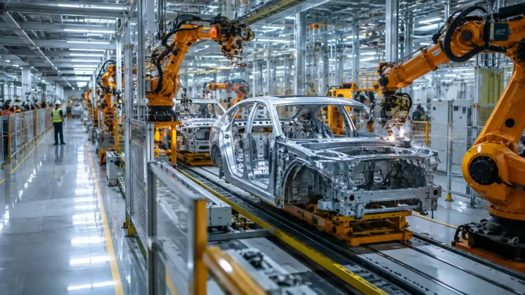 Car manufacturing companies in the UAE — a modern automotive production facility