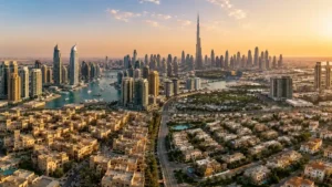 Dubai areas — an aerial view of diverse Dubai neighbourhoods and districts