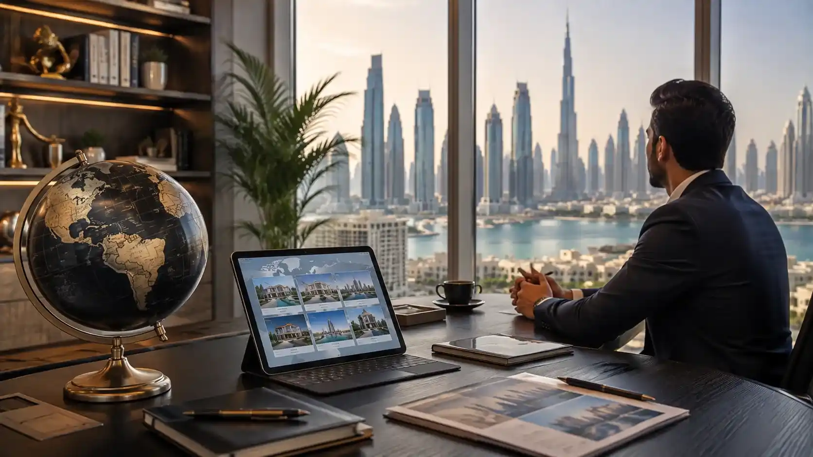 International real estate in Dubai — global property listings with the UAE skyline