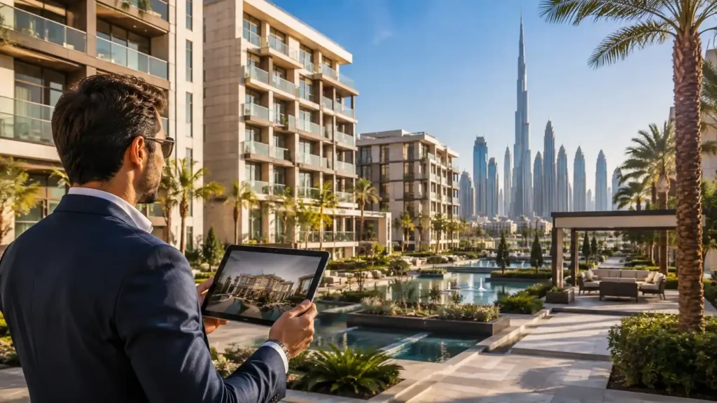 Sobha Realty — a luxury residential development with landscaped gardens in Dubai