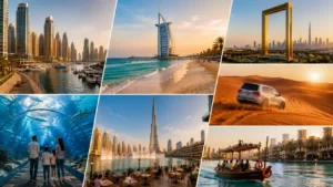 Things to do in Dubai — a vibrant view of Dubai attractions, marina, and beaches