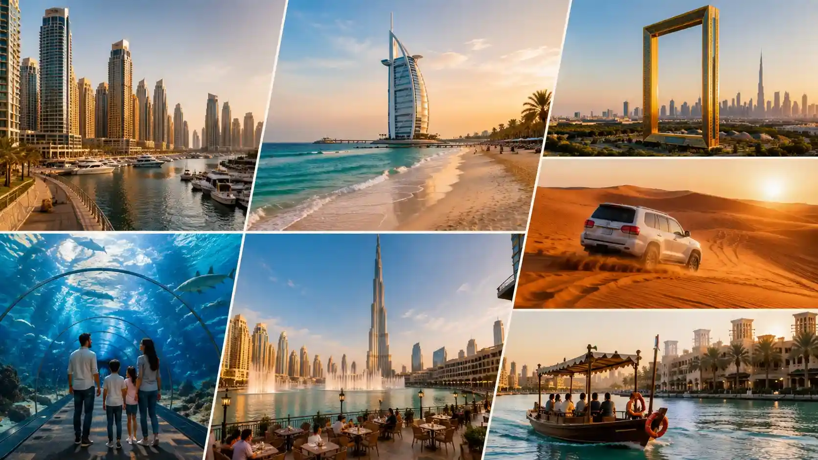 Things to do in Dubai — a vibrant view of Dubai attractions, marina, and beaches