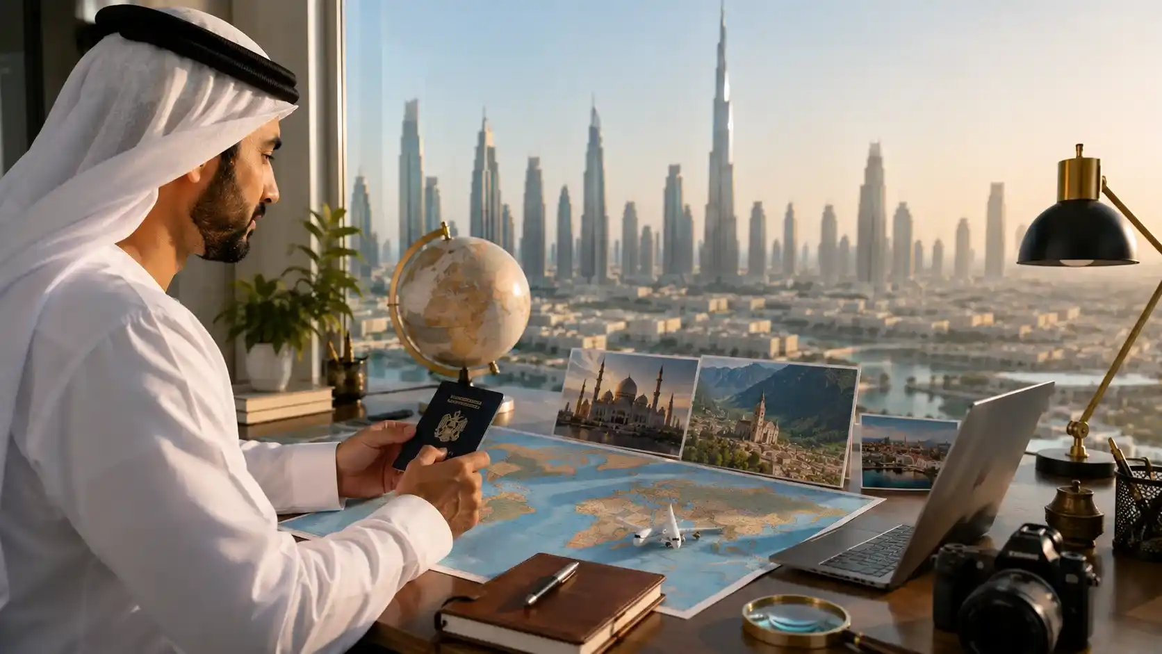 Turkey visa for UAE residents — a traveler planning trips to many countries from Dubai