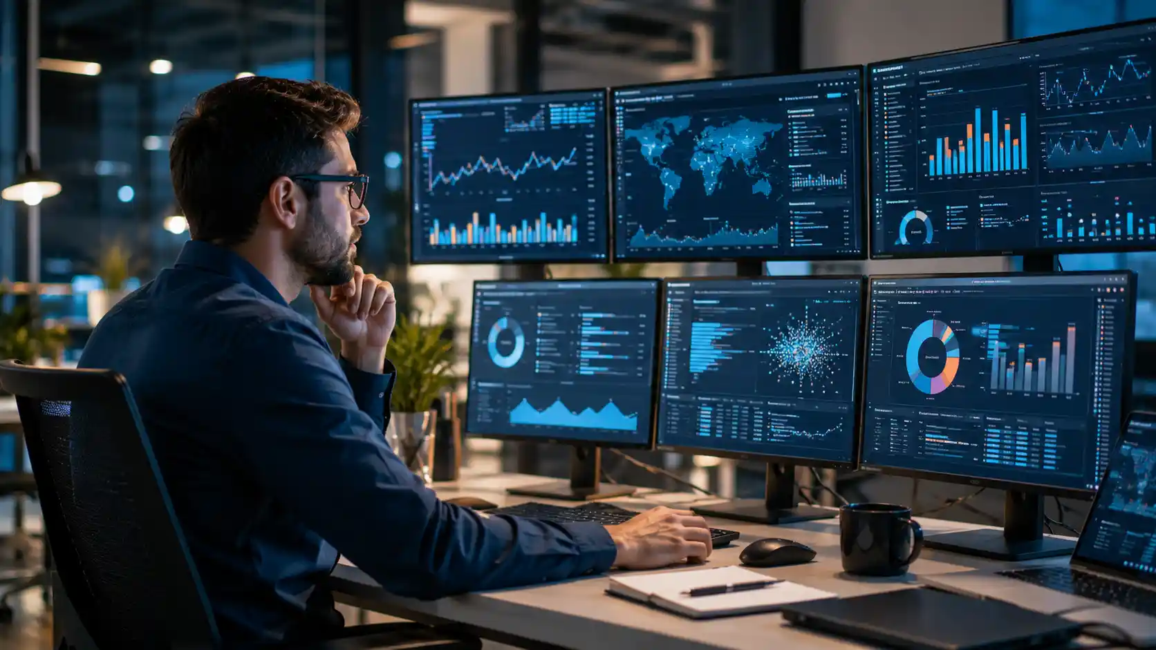 Data science jobs — a data professional working with analytics and dashboards