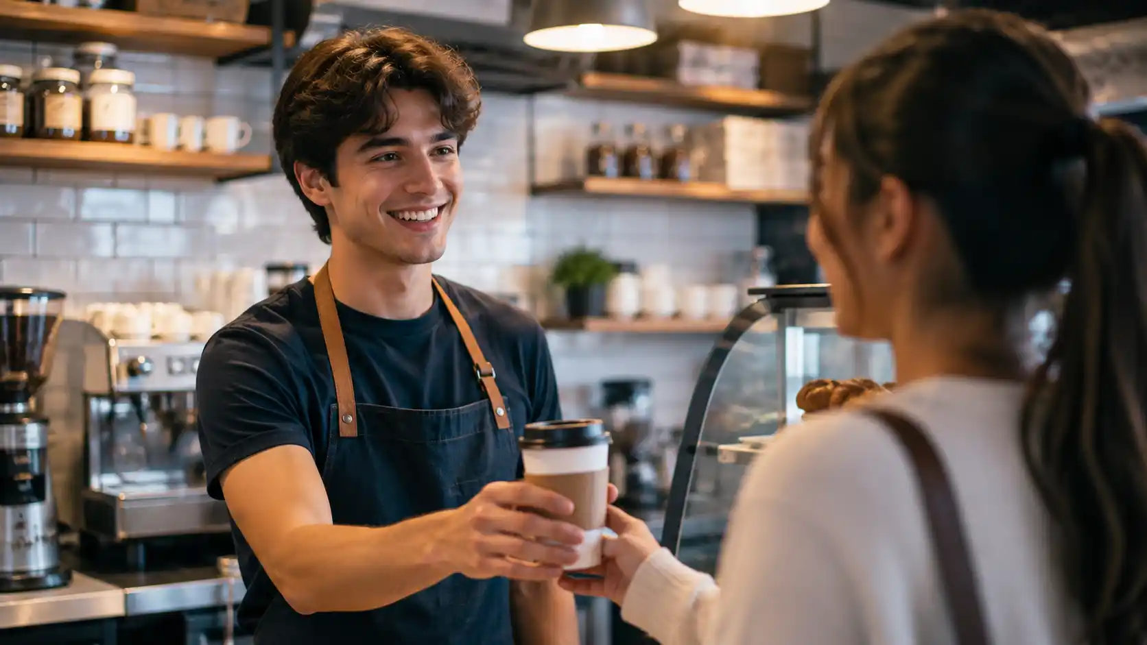 Part time jobs — a young person working a flexible part-time role